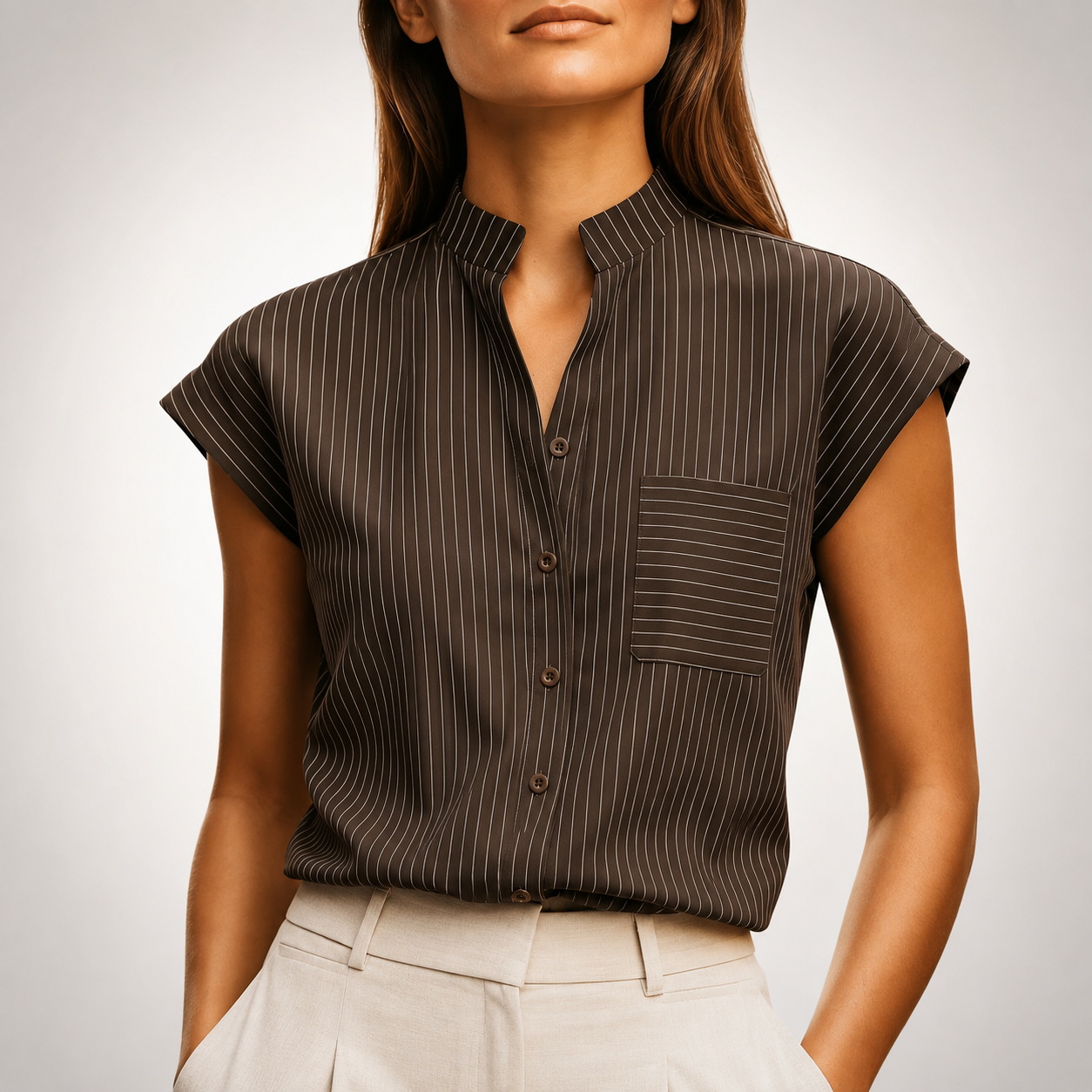 Aveline Pinstripe Blouse