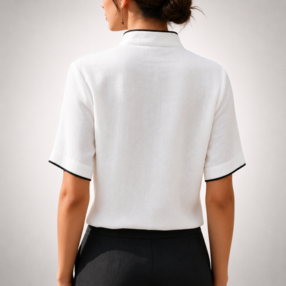 Aurelia Contrast Trim Blouse