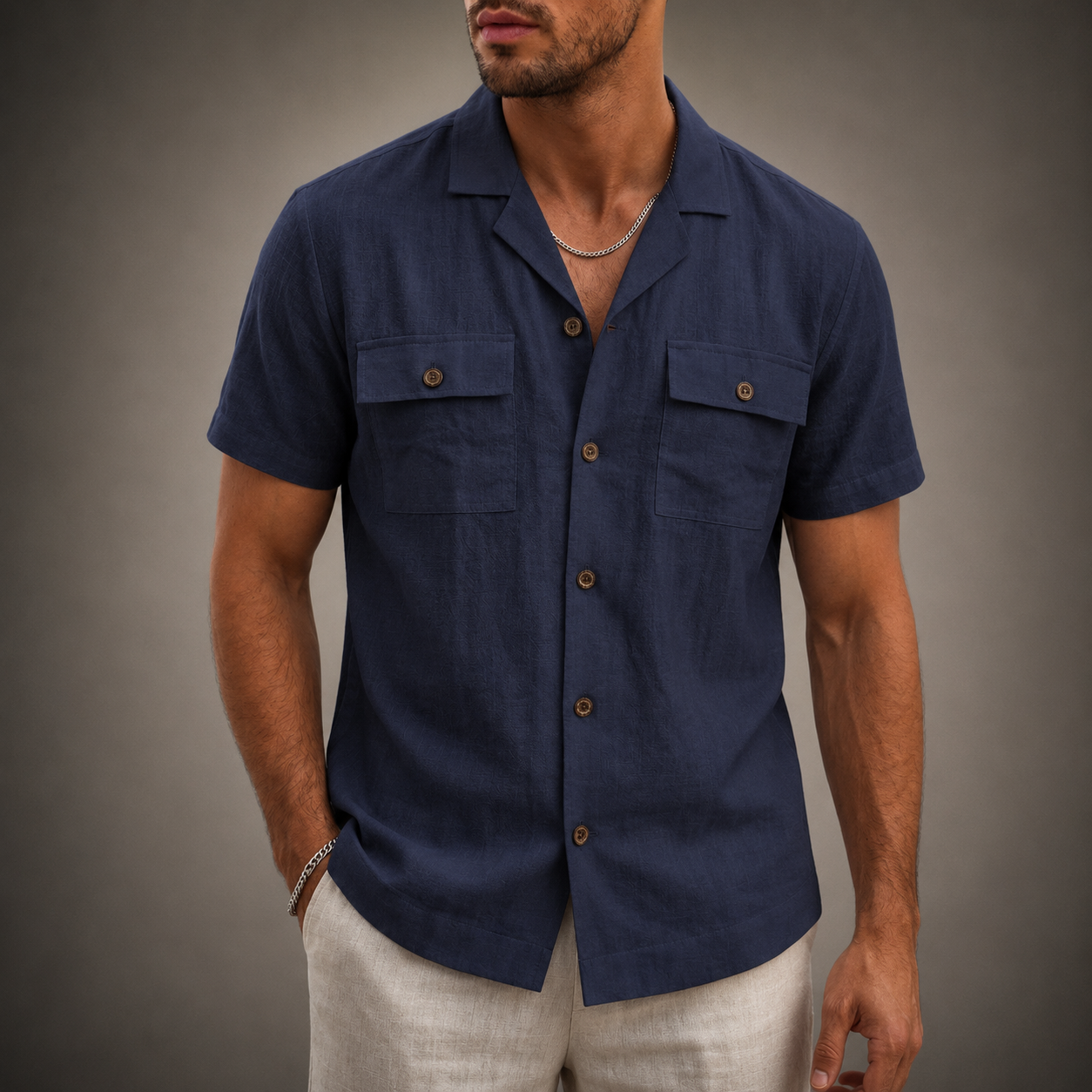 Santino Cotton Linen Shirt