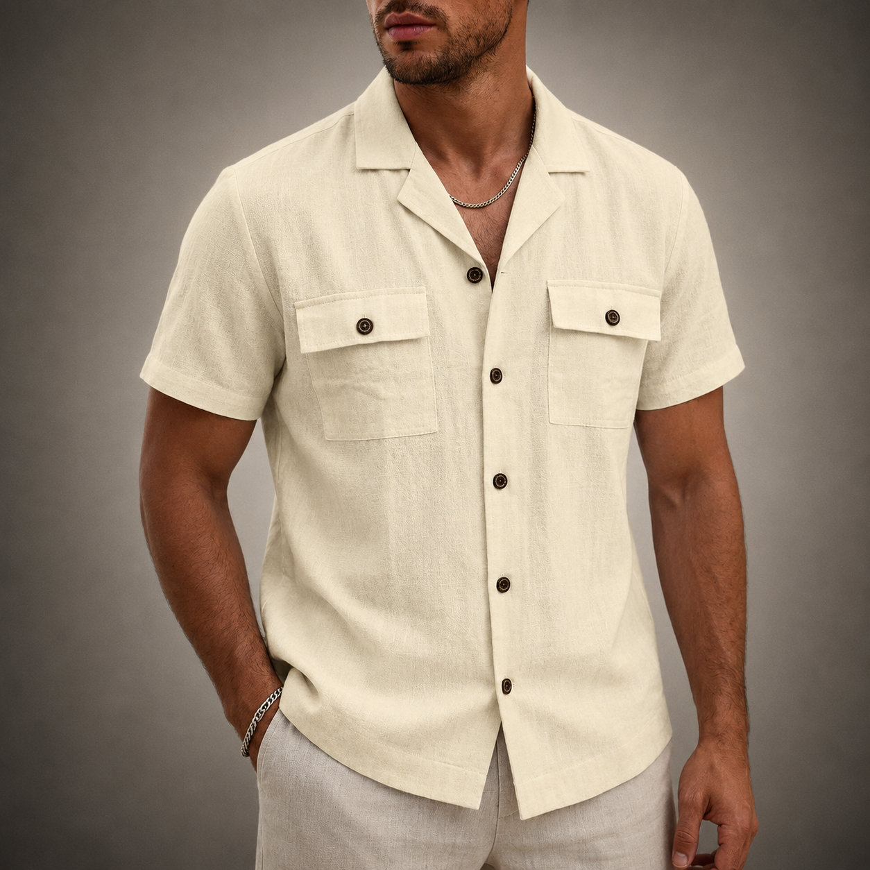 Santino Cotton Linen Shirt