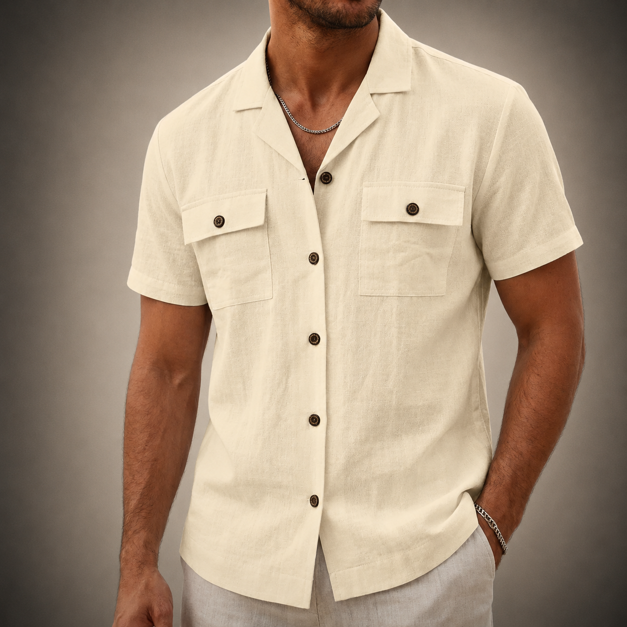 Santino Cotton Linen Shirt