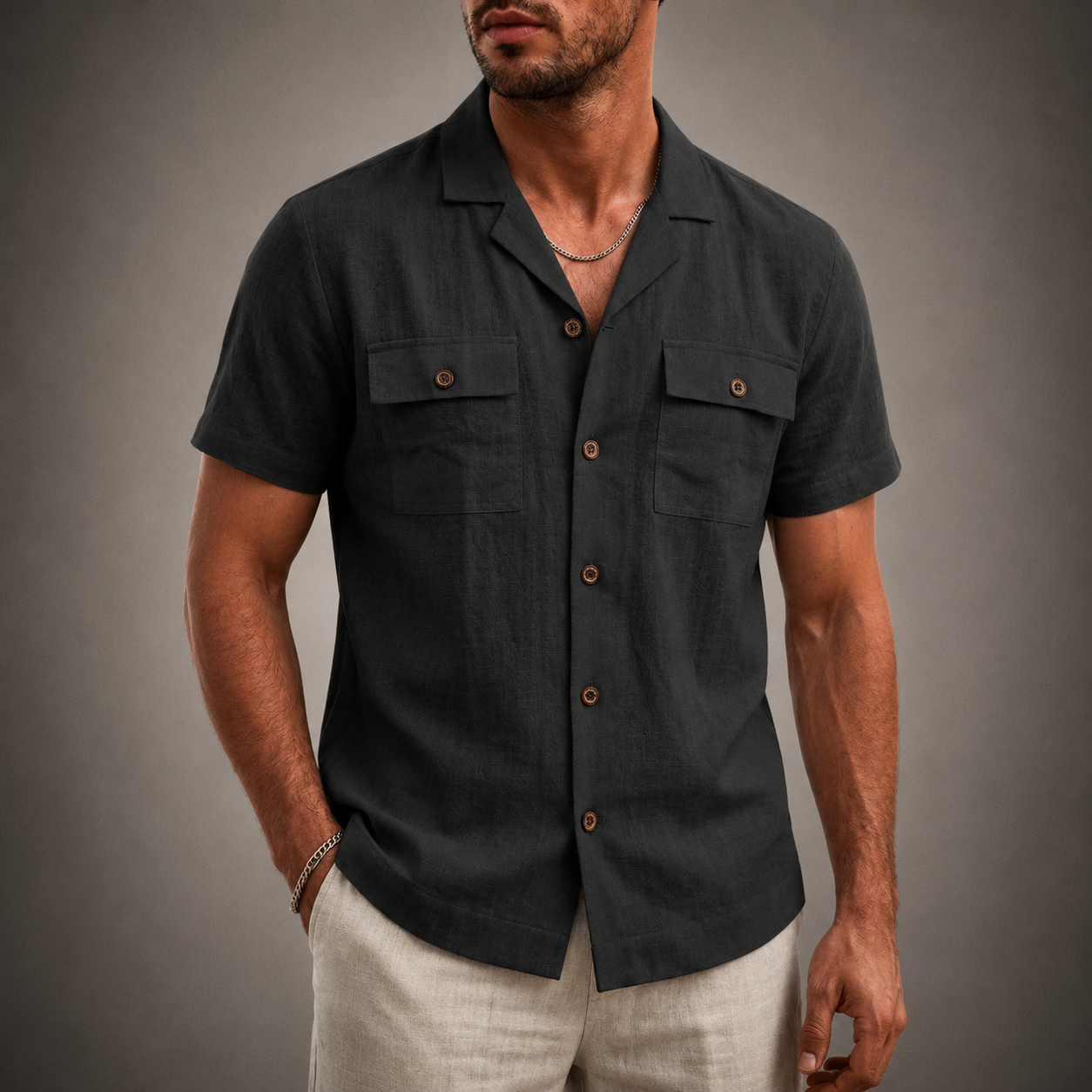 Santino Cotton Linen Shirt