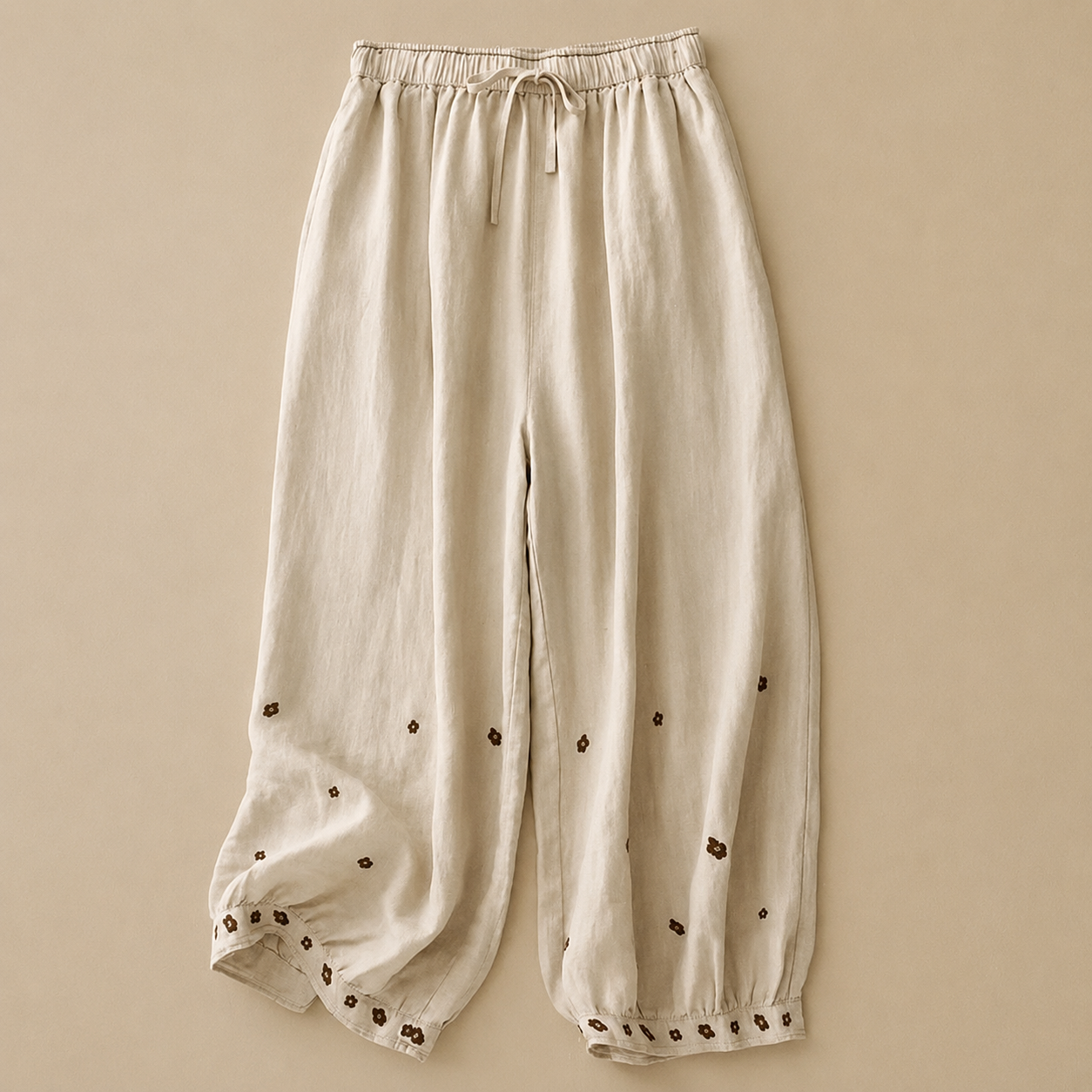 Aurelia Floral Linen Pants