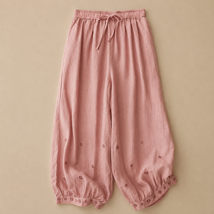Aurelia Floral Linen Pants