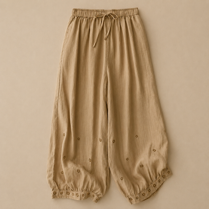 Aurelia Floral Linen Pants