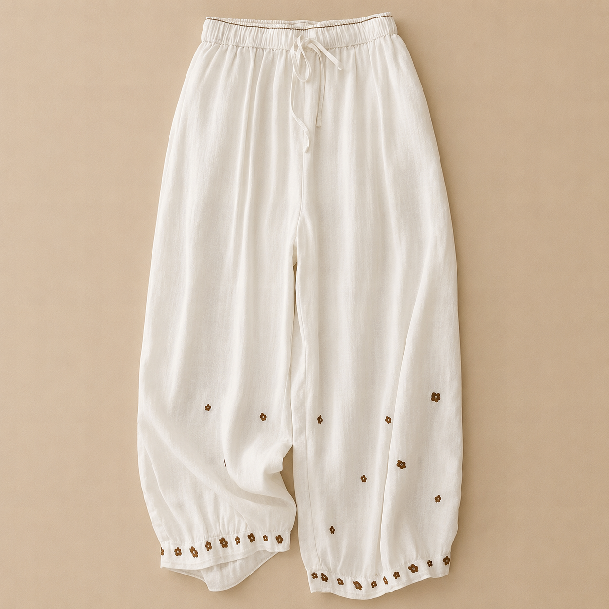 Aurelia Floral Linen Pants