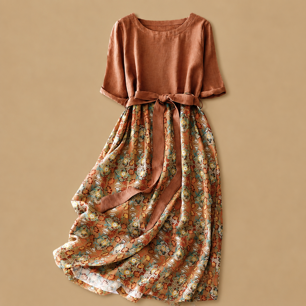 Aveline Floral Tie Waist Dress