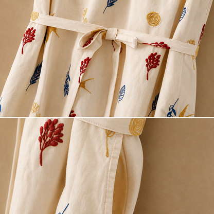 Adeline Embroidered Midi Dress