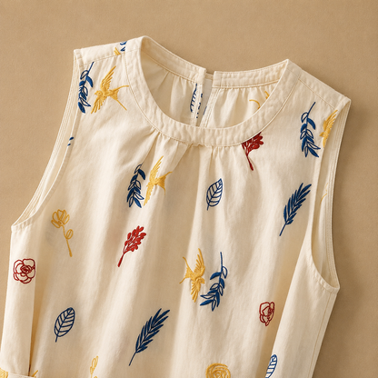 Adeline Embroidered Midi Dress