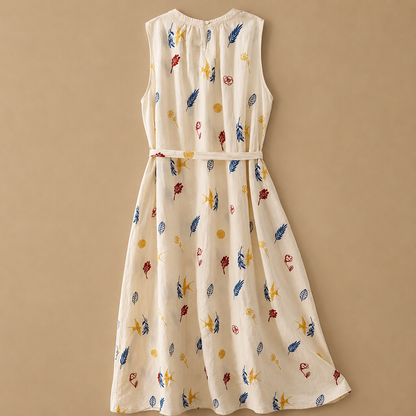 Adeline Embroidered Midi Dress