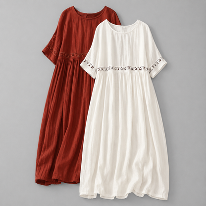 Soleia Cotton Linen Midi Dress
