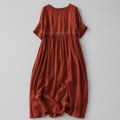 Soleia Cotton Linen Midi Dress