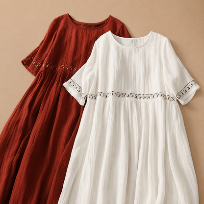 Soleia Cotton Linen Midi Dress