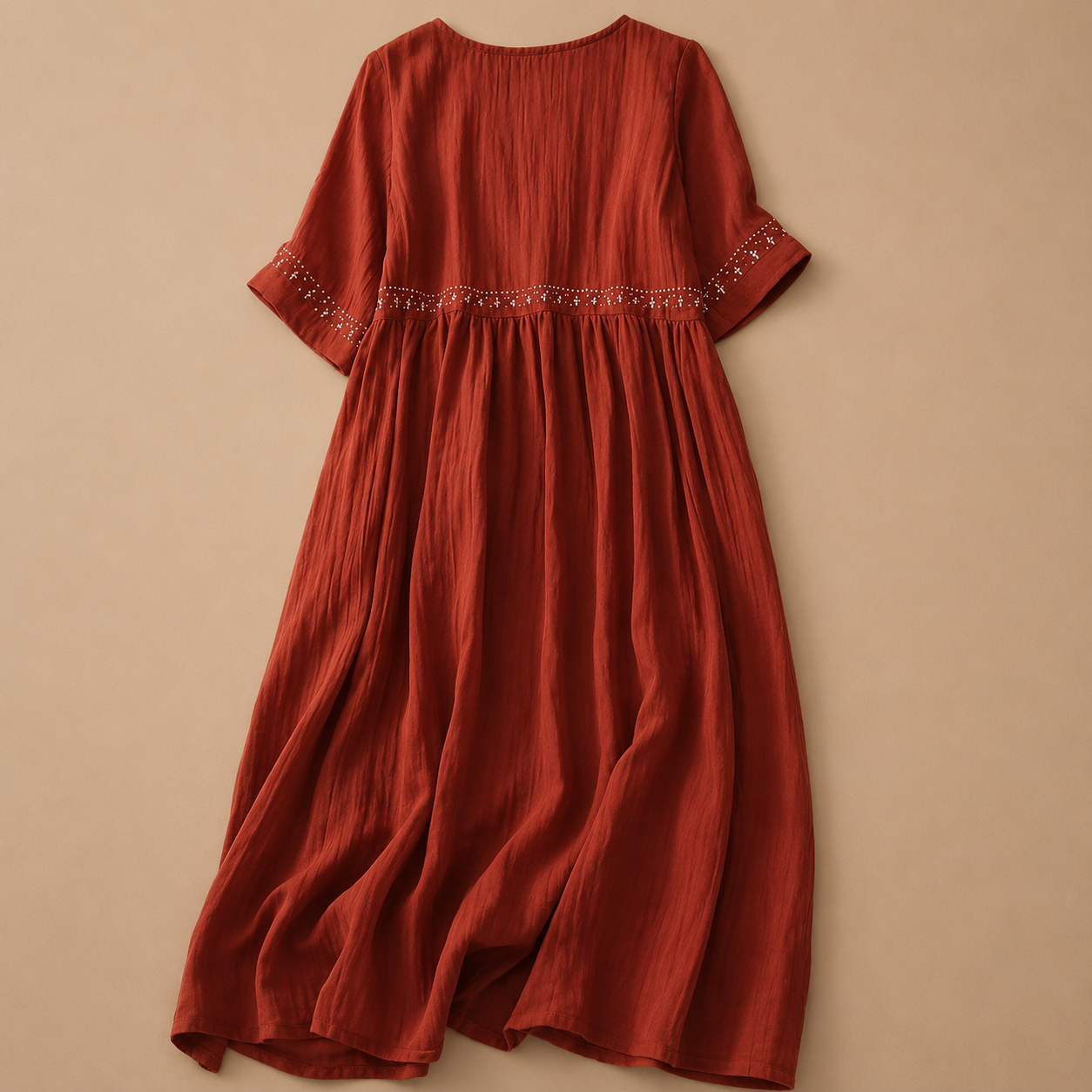 Soleia Cotton Linen Midi Dress