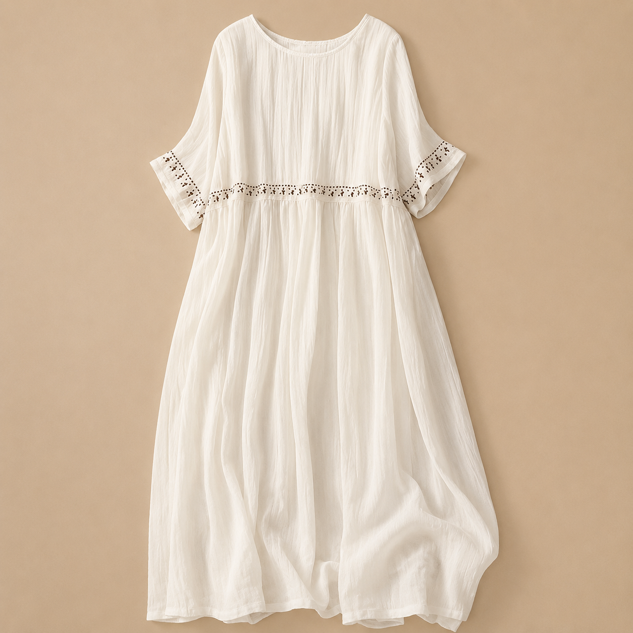 Soleia Cotton Linen Midi Dress