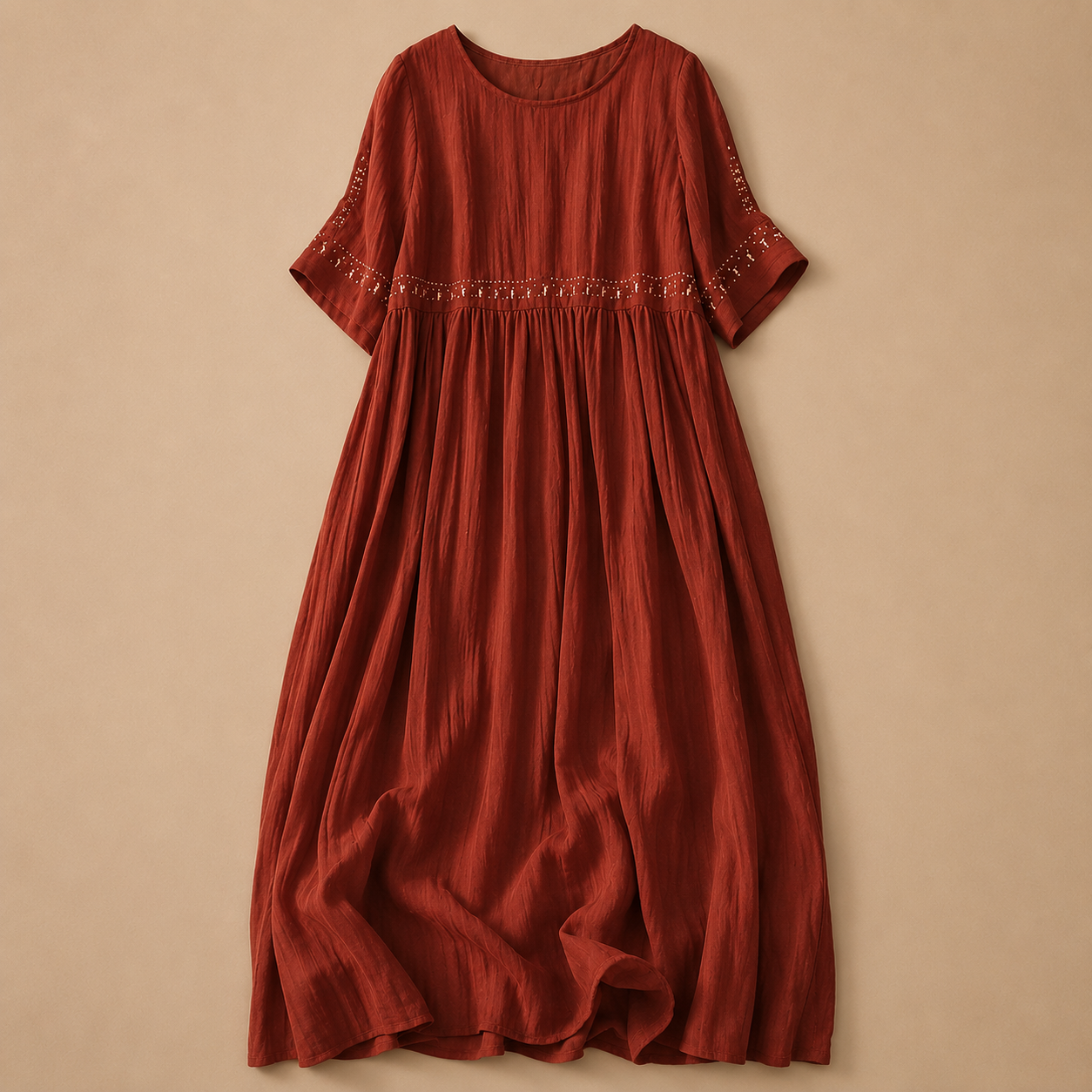 Soleia Cotton Linen Midi Dress