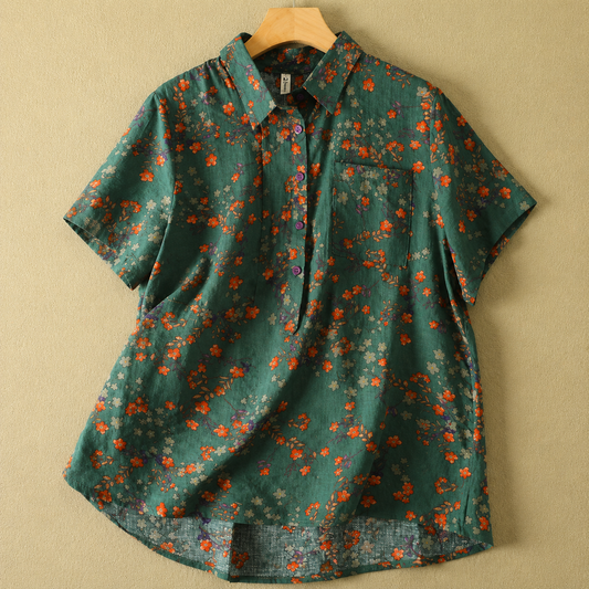 Colette Cotton Linen Blouse
