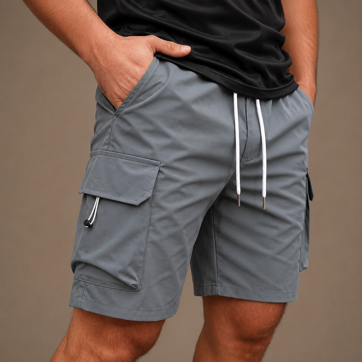 Callan Drawstring Cargo Shorts