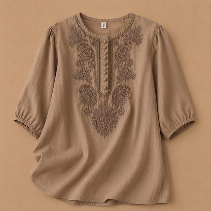 Verena Cotton Linen Blouse