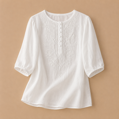 Verena Cotton Linen Blouse
