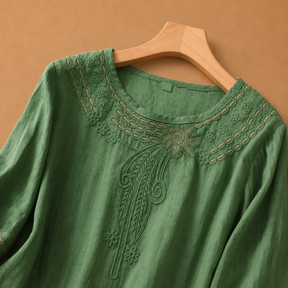 Elodie Cotton Linen Blouse