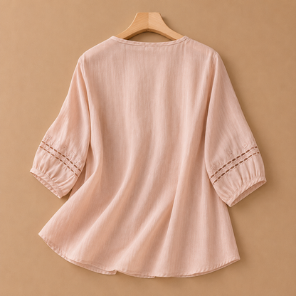 Elodie Cotton Linen Blouse