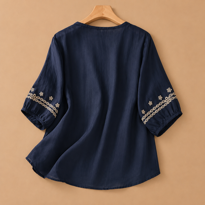 Elodie Cotton Linen Blouse
