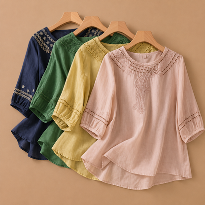 Elodie Cotton Linen Blouse
