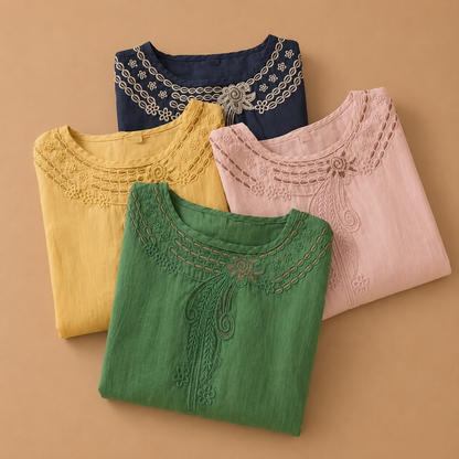 Elodie Cotton Linen Blouse