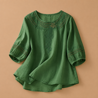Elodie Cotton Linen Blouse
