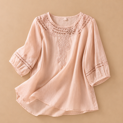 Elodie Cotton Linen Blouse