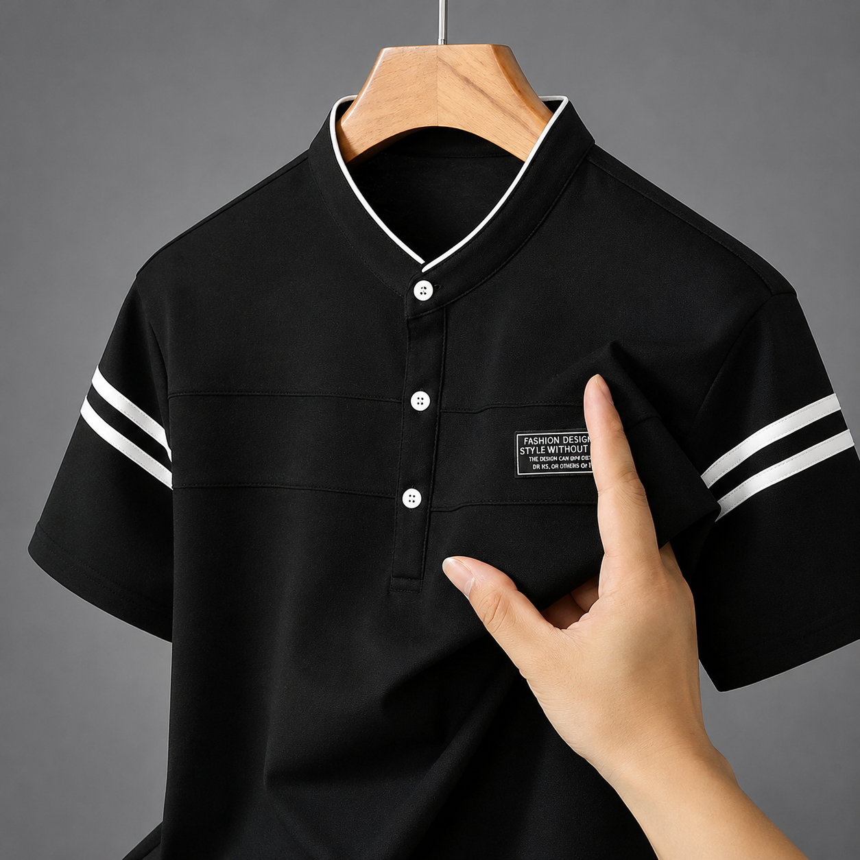 Alden Stand Collar Polo
