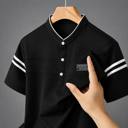 Alden Stand Collar Polo