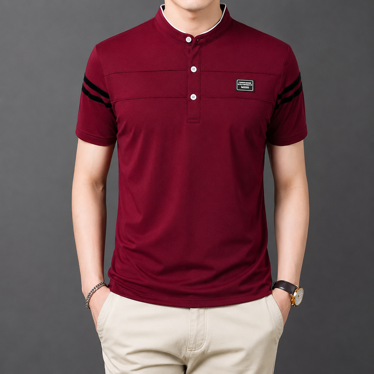 Alden Stand Collar Polo