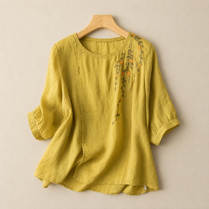 Adeline Cotton Linen Blouse