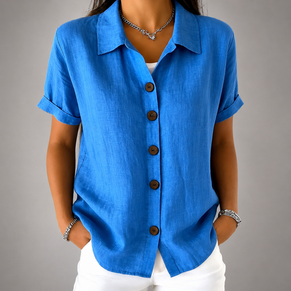 Verena Cotton Linen Blouse
