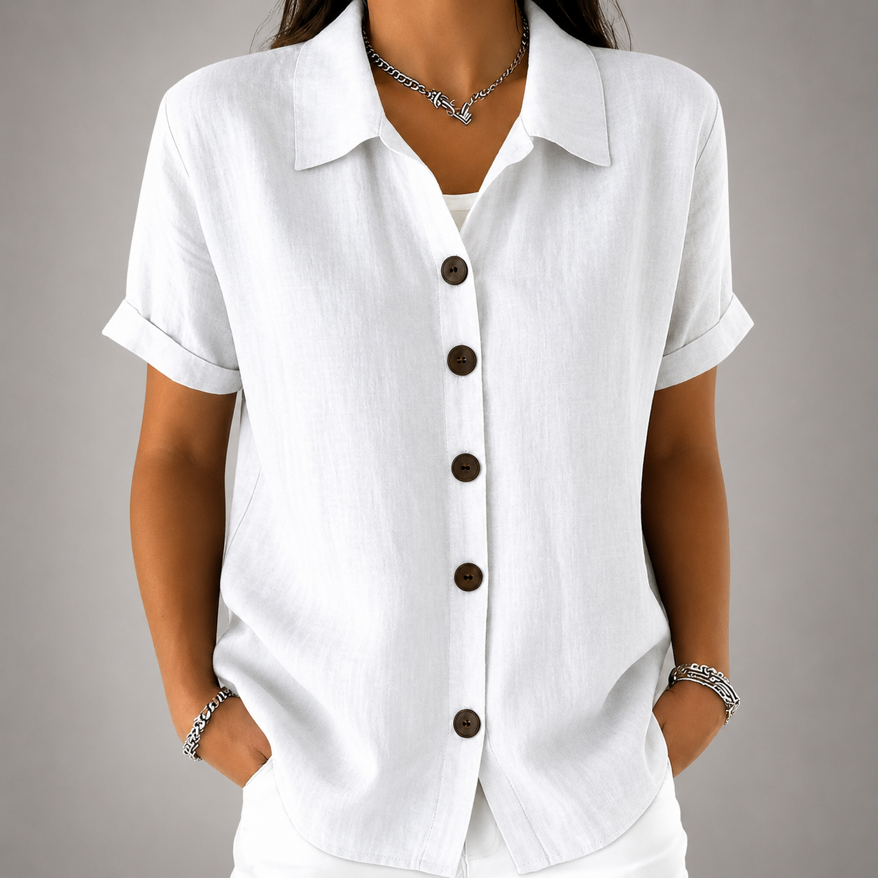Verena Cotton Linen Blouse