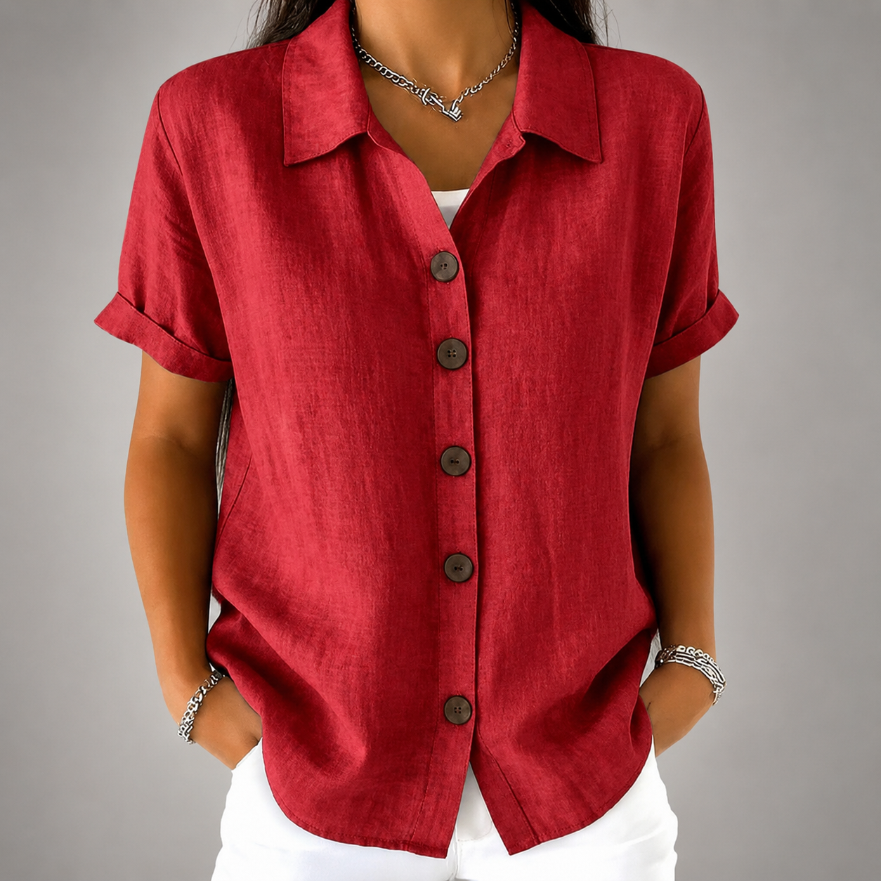 Verena Cotton Linen Blouse