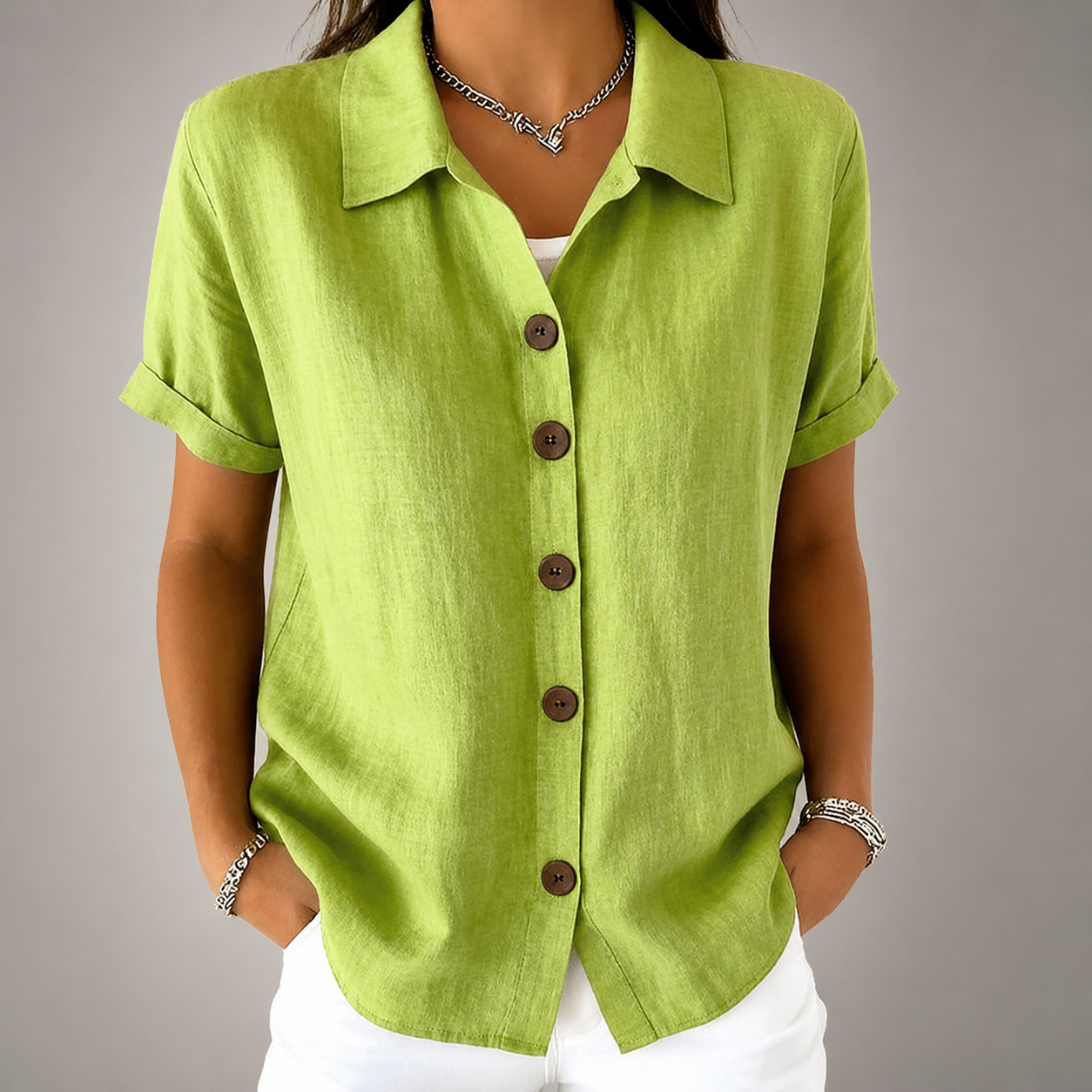 Verena Cotton Linen Blouse