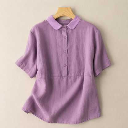 Elara Cotton Linen Blouse