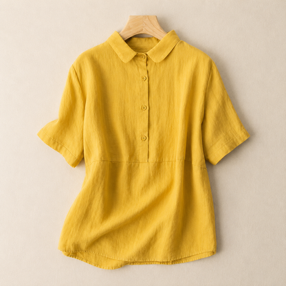Elara Cotton Linen Blouse