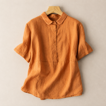 Elara Cotton Linen Blouse