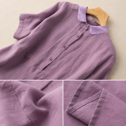 Elara Cotton Linen Blouse