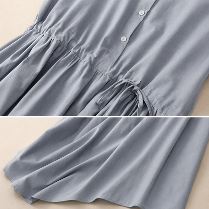 Amelie Cotton Linen Midi Dress