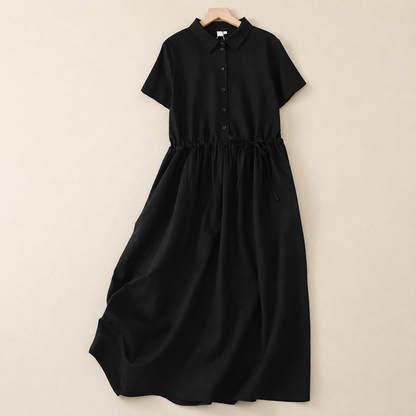 Amelie Cotton Linen Midi Dress