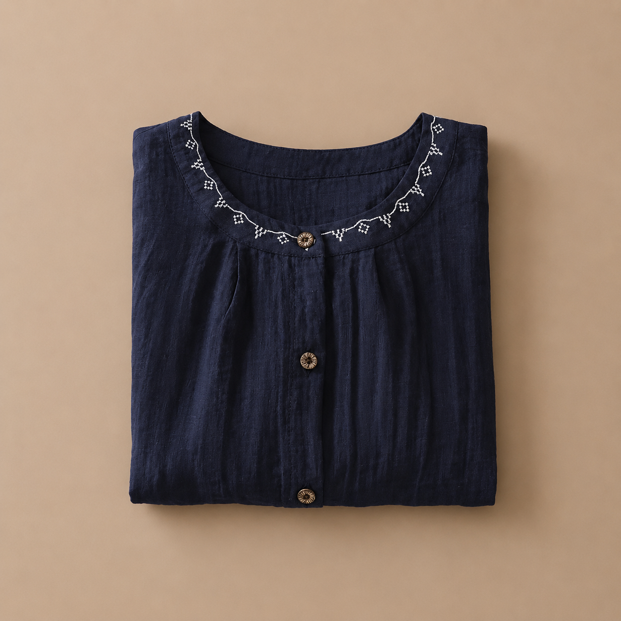 Solenne Cotton Linen Blouse