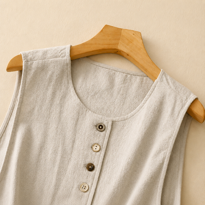 Elowen Cotton Linen Vest