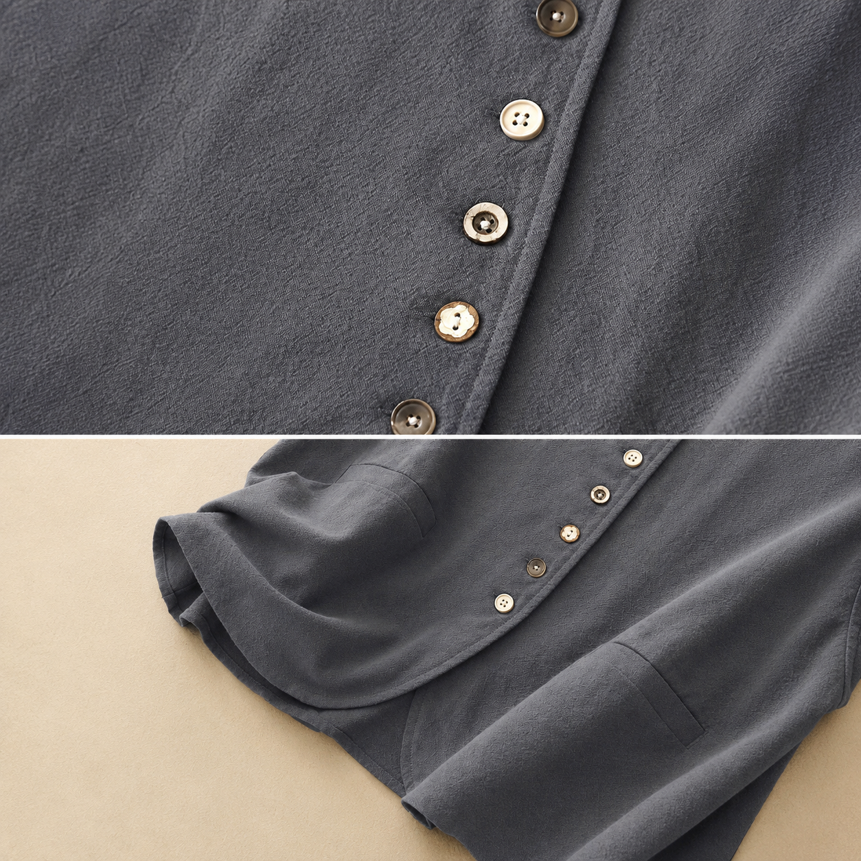 Elowen Cotton Linen Vest