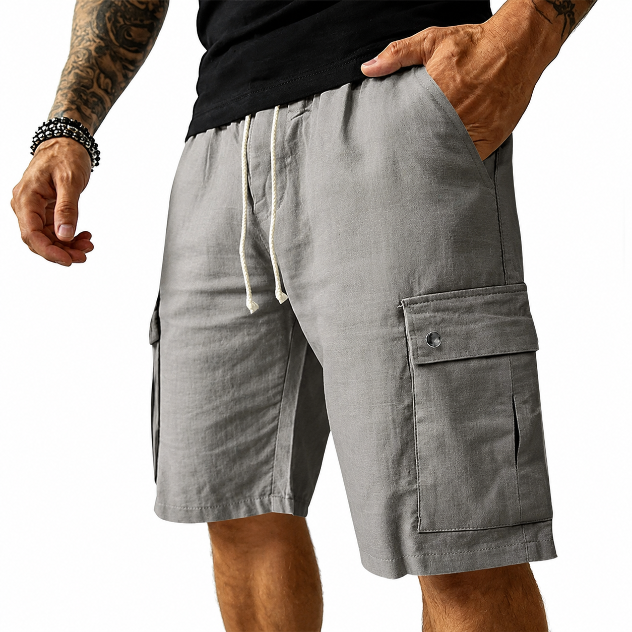Hudson Bamboo Linen Cargo Shorts
