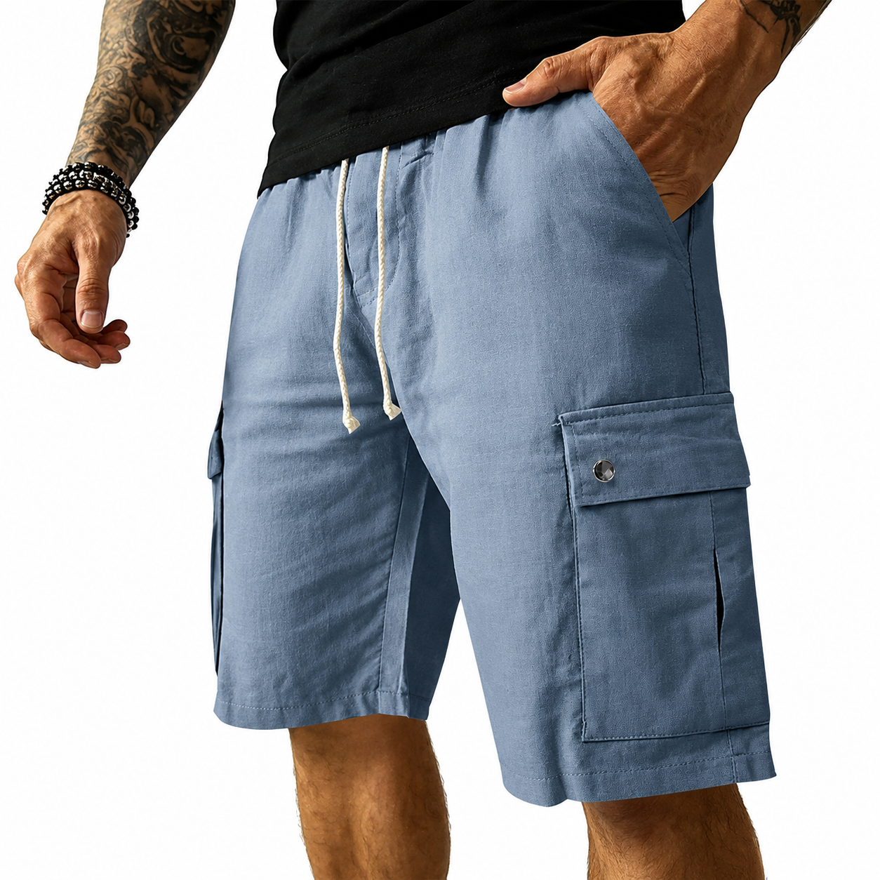 Hudson Bamboo Linen Cargo Shorts
